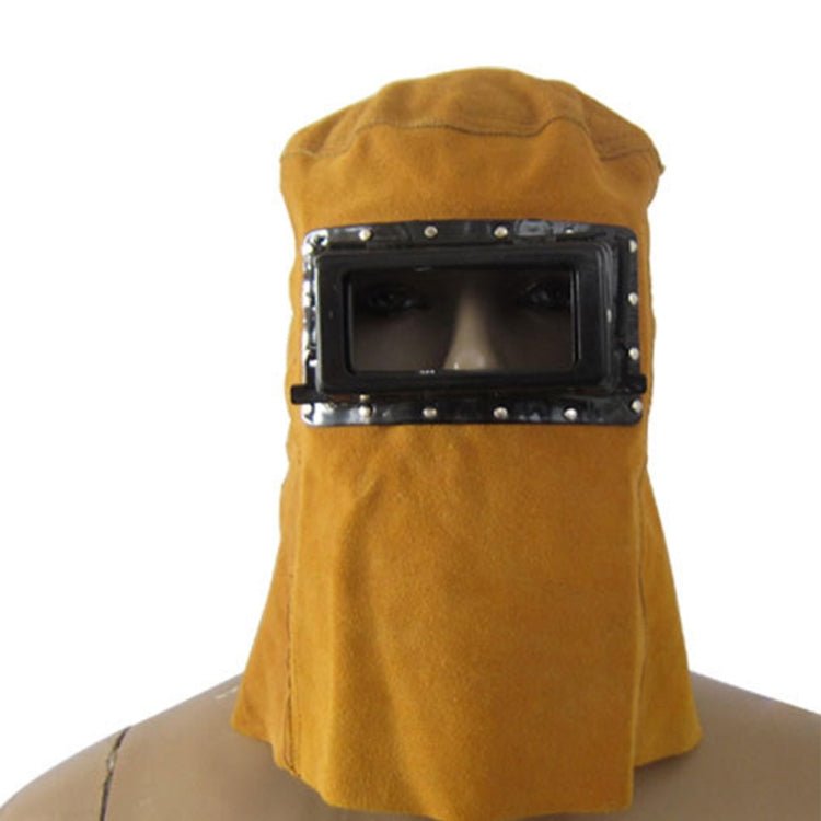 Lightweight Cowhide Electric Welding Protective Mask Work Helmet Full Protective Cap