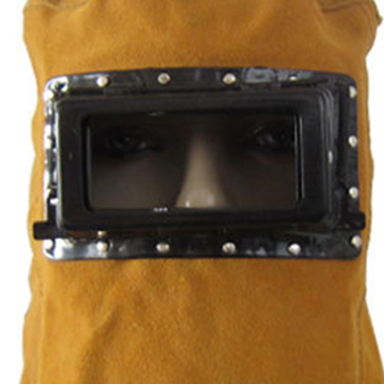 Lightweight Cowhide Electric Welding Protective Mask Work Helmet Full Protective Cap