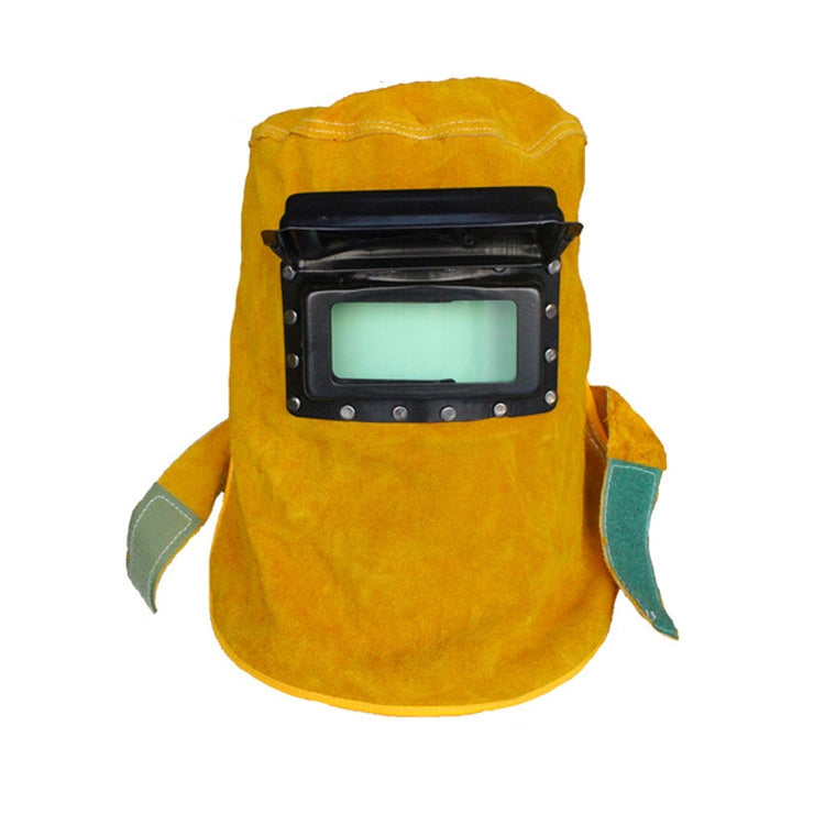 Lightweight Cowhide Electric Welding Protective Mask Work Helmet Full Protective Cap