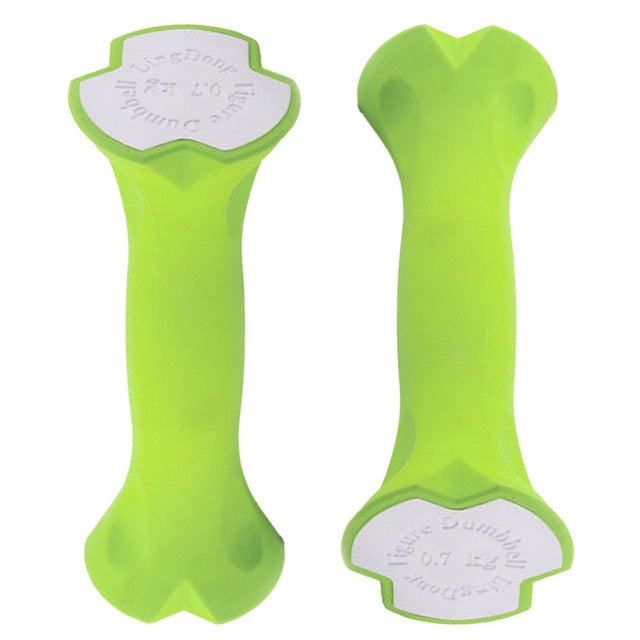 Yoga / Fitness Sports Ergonomic PVC Dumbbells for Female, One Pair