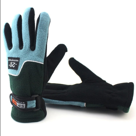 Anti-skid And Anti-wind Outdoor Cycling Fleece Hiking Climbing Running Ski Full Finger Gloves