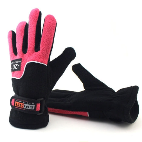 Anti-skid And Anti-wind Outdoor Cycling Fleece Hiking Climbing Running Ski Full Finger Gloves