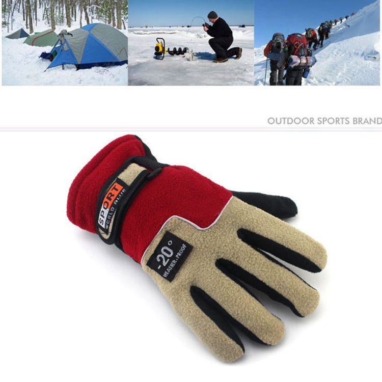 Anti-skid And Anti-wind Outdoor Cycling Fleece Hiking Climbing Running Ski Full Finger Gloves