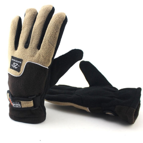 Anti-skid And Anti-wind Outdoor Cycling Fleece Hiking Climbing Running Ski Full Finger Gloves