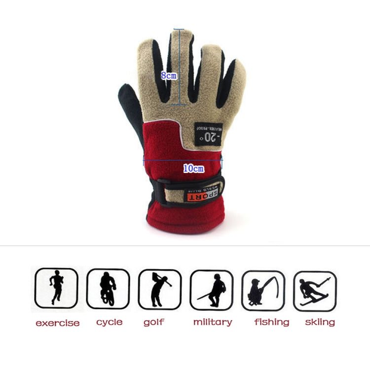 Anti-skid And Anti-wind Outdoor Cycling Fleece Hiking Climbing Running Ski Full Finger Gloves