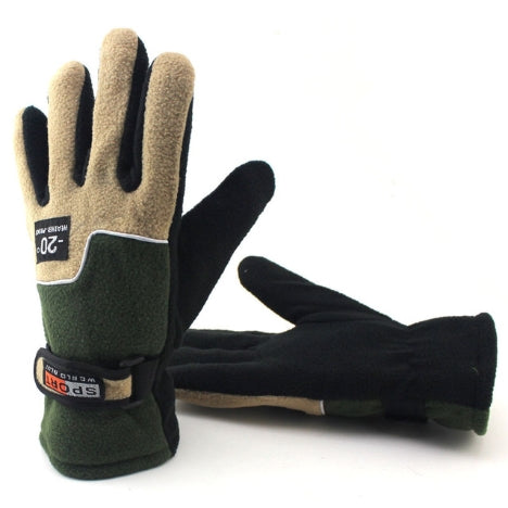 Anti-skid And Anti-wind Outdoor Cycling Fleece Hiking Climbing Running Ski Full Finger Gloves