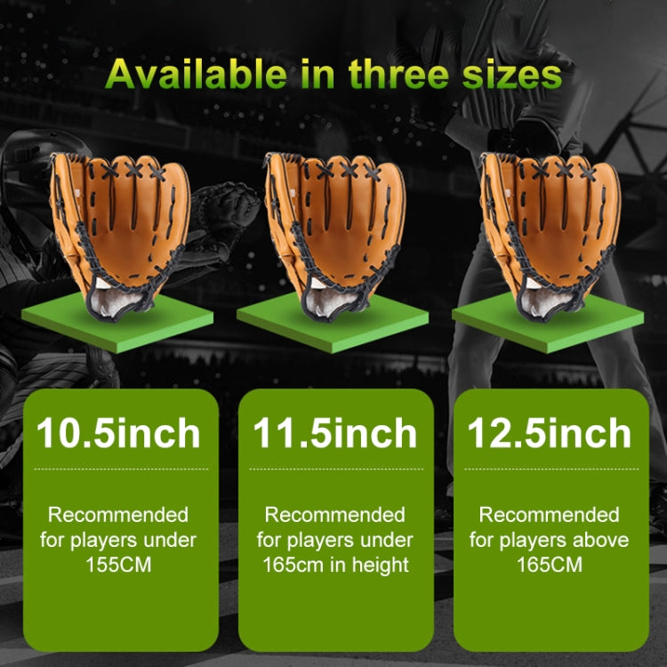 PVC Outdoor Motion Baseball Leather Baseball Pitcher Softball Gloves, Size:10.5 inch