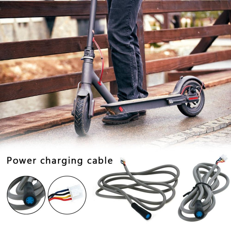 2 PCS Power Adapter Controller Cable Plug Charging Cable for Xiaomi Mijia M365 Electric Scooter, Cable Length: 1.2m(Grey)