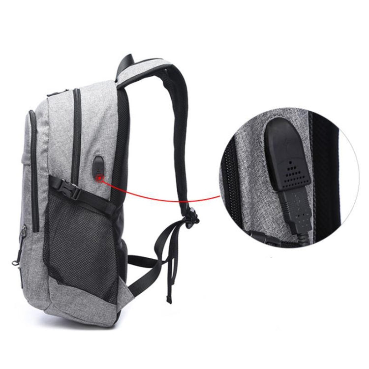 Multifunction Student Basketball Bag Men Outdoor Hiking Fitness Sports Bag, with External USB Charging Port