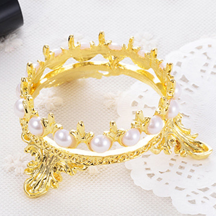 Portable Pearls Rack Crown Novelty Home Alloy Tools Stand Nail Art Brush Pen Holder