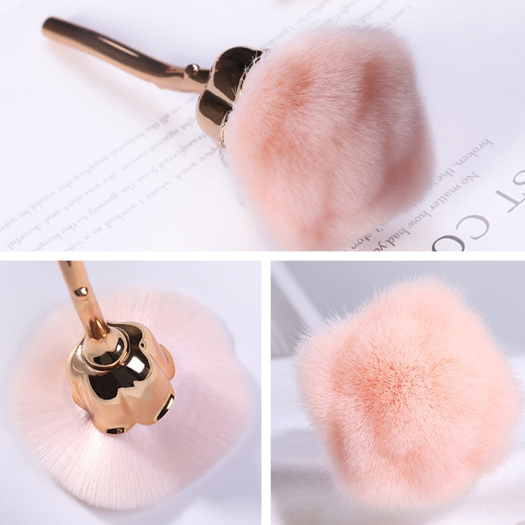 Fashion Nail Dust Brush Pink Hair Rose Flower Brush Nail Brush