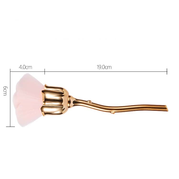 Fashion Nail Dust Brush Pink Hair Rose Flower Brush Nail Brush