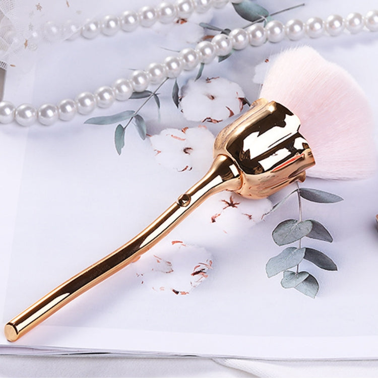 Fashion Nail Dust Brush Pink Hair Rose Flower Brush Nail Brush