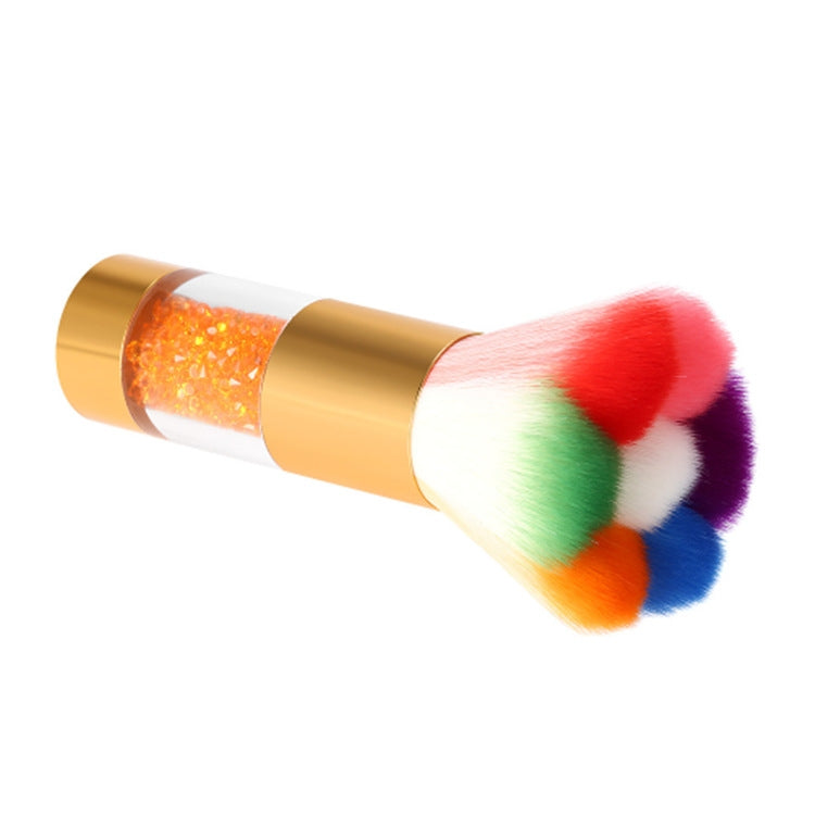 Rainbow Rhinestone Nail Brush Dust Cleaning Brush Nail Tools