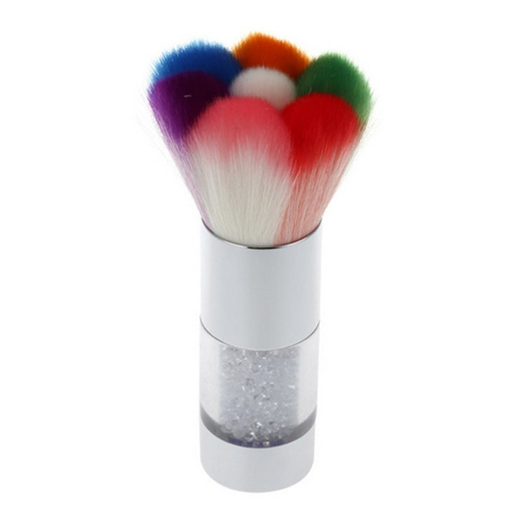 Rainbow Rhinestone Nail Brush Dust Cleaning Brush Nail Tools