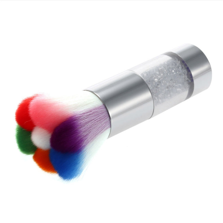 Rainbow Rhinestone Nail Brush Dust Cleaning Brush Nail Tools