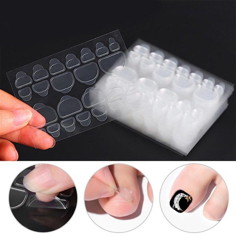 10 PCS Environmental Protection Waterproof Transparent Invisible Nail Clip Double-sided Adhesive Toenails