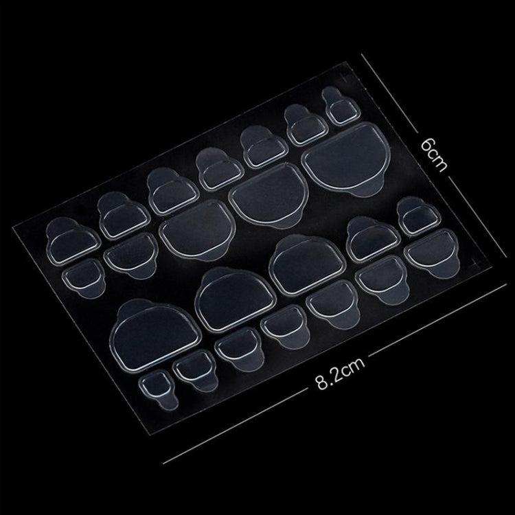 10 PCS Environmental Protection Waterproof Transparent Invisible Nail Clip Double-sided Adhesive Toenails