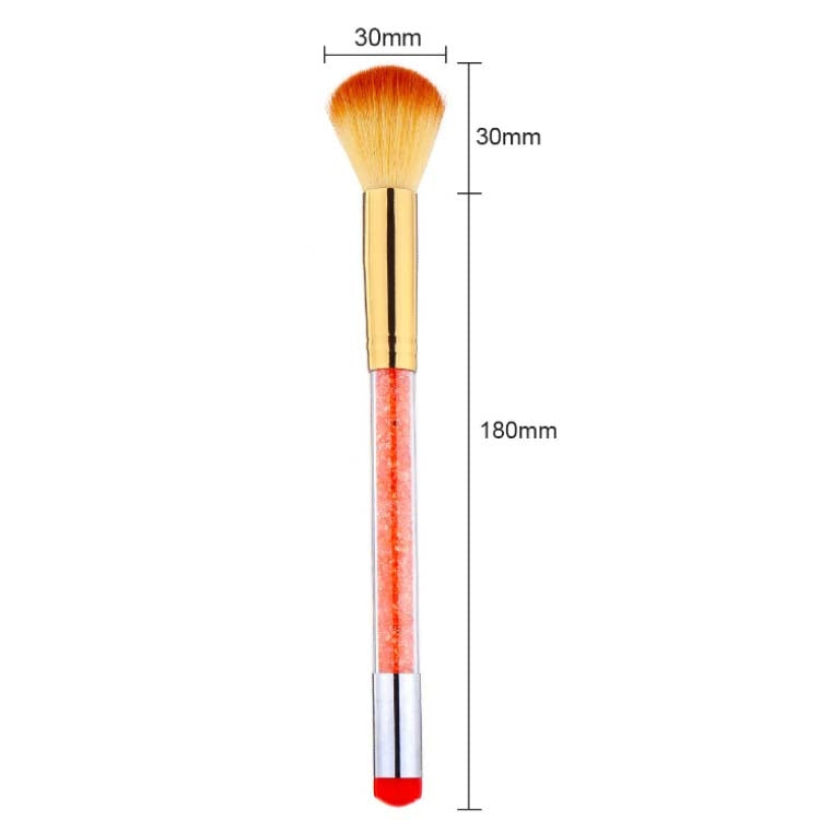 Double End Rhinestone Handle Nail Art Gradient Sponge Pen Brush Manicure Powder Dust Cleaning UV Gel Polish Tool