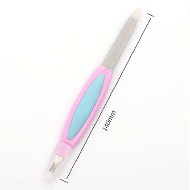 3 PCS Dead Skin Removal Shovel Nail Art Beautiful Tool 2 In 1 Professional Multifunction Nail File Random Color Delivery