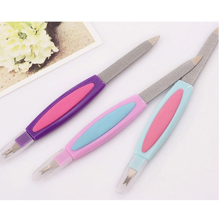 3 PCS Dead Skin Removal Shovel Nail Art Beautiful Tool 2 In 1 Professional Multifunction Nail File Random Color Delivery