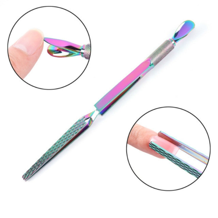Double Head Cuticle Pusher Chameleon Tweezers Multifunctional Manicure Tools