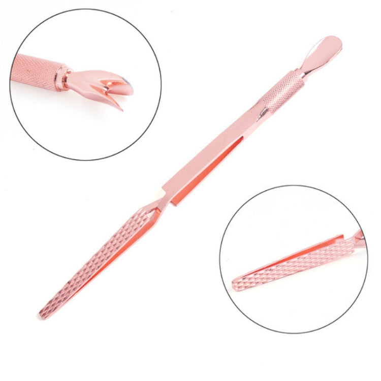 Double Head Cuticle Pusher Chameleon Tweezers Multifunctional Manicure Tools