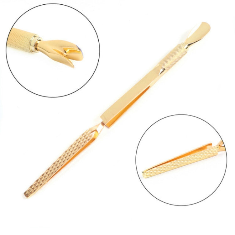 Double Head Cuticle Pusher Chameleon Tweezers Multifunctional Manicure Tools