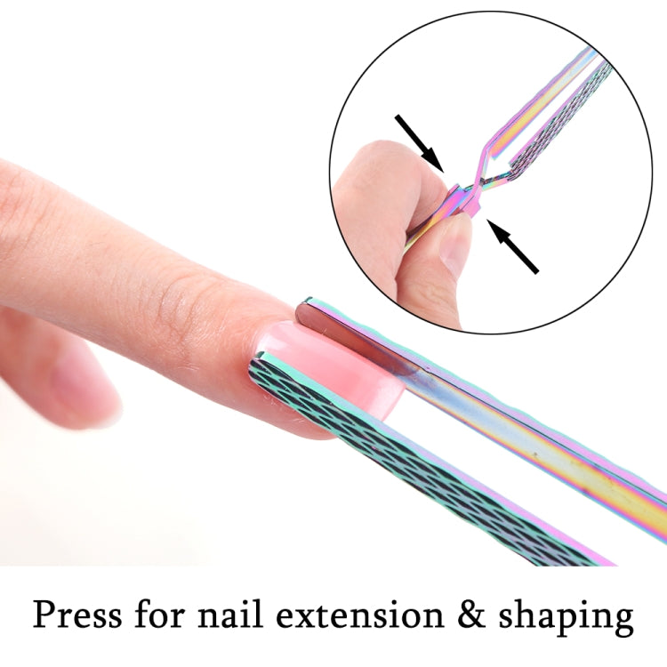 Double Head Cuticle Pusher Chameleon Tweezers Multifunctional Manicure Tools