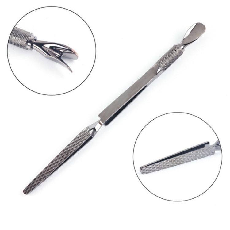 Double Head Cuticle Pusher Chameleon Tweezers Multifunctional Manicure Tools