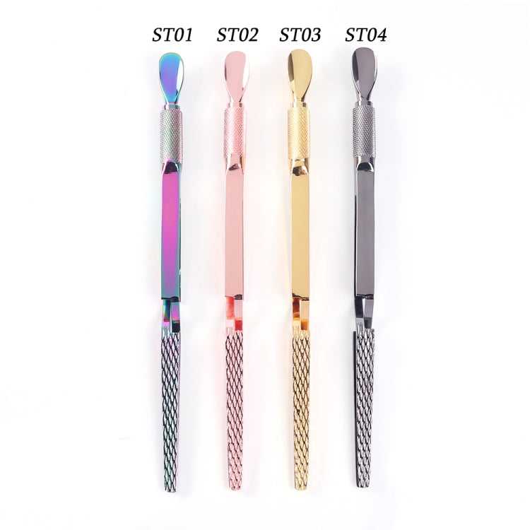 Double Head Cuticle Pusher Chameleon Tweezers Multifunctional Manicure Tools