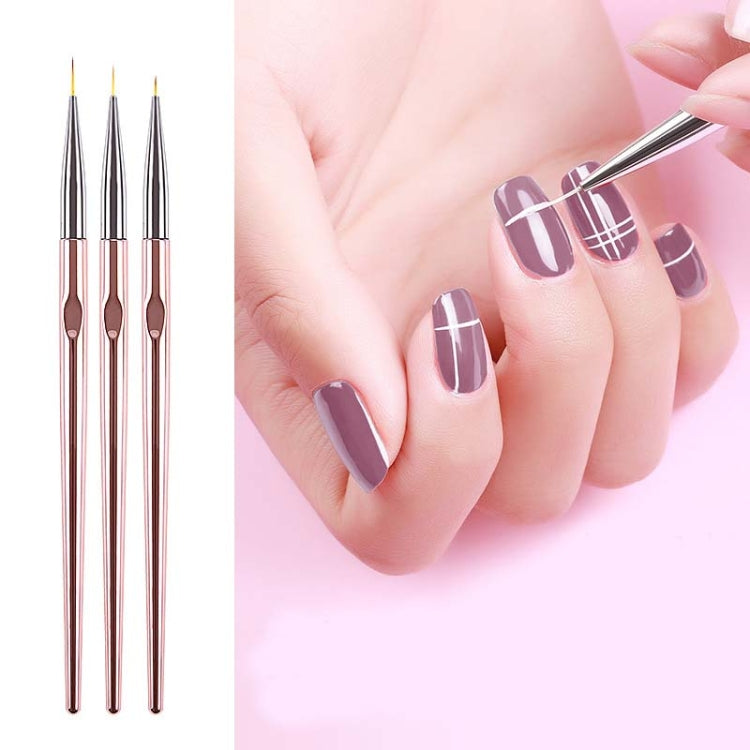 Electroplated Pink Nail Art Pen Set Painting Flowers Nail Art Design Tool