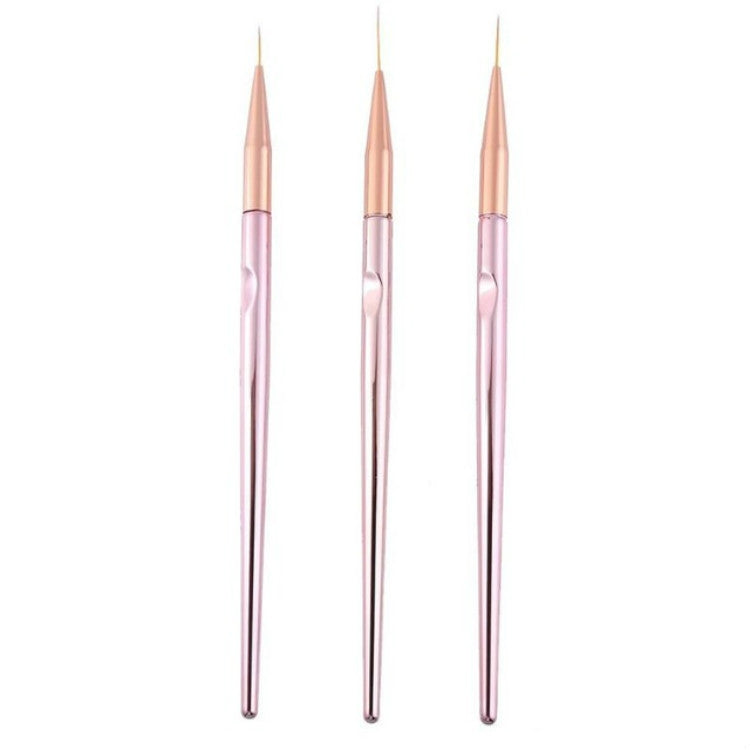 Electroplated Pink Nail Art Pen Set Painting Flowers Nail Art Design Tool
