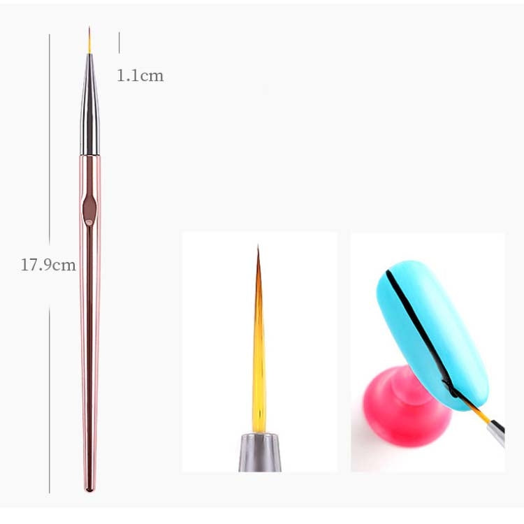 Electroplated Pink Nail Art Pen Set Painting Flowers Nail Art Design Tool