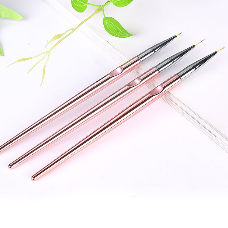 Electroplated Pink Nail Art Pen Set Painting Flowers Nail Art Design Tool