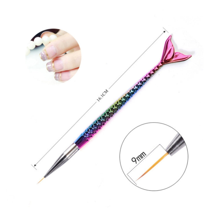 3 PCS Nail Art Liner Painting Pen 3D Tips Drawing Line Nail Art Decoration Tool Fish Tail Gradient Pen