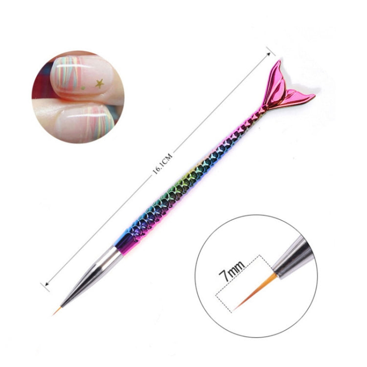 3 PCS Nail Art Liner Painting Pen 3D Tips Drawing Line Nail Art Decoration Tool Fish Tail Gradient Pen