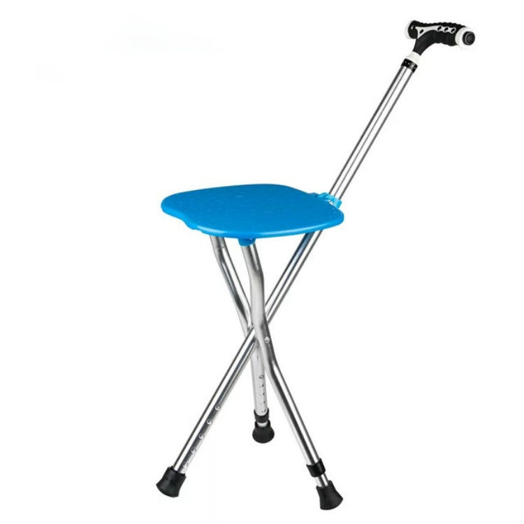 Outdoor Portable Folding Middle and Old Aged Chair Cane Chair with Bench