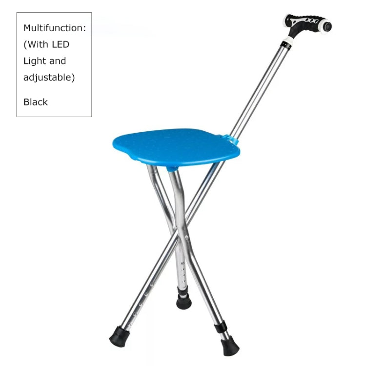 Outdoor Portable Folding Middle and Old Aged Chair Cane Chair with Bench