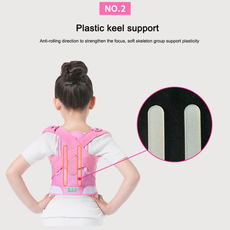JBN-002 Children Posture Corrector Back Shoulder Lumbar Waist Supporting Correction Straighten Upper, Size:L