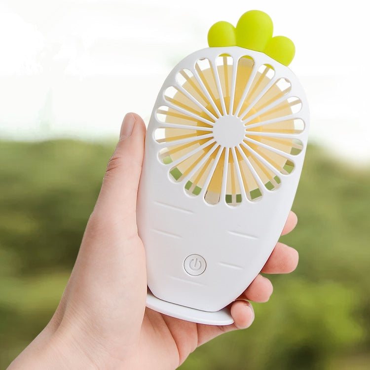 USB Charging Fan Creative Radish Night Light Pocket Mini Fan