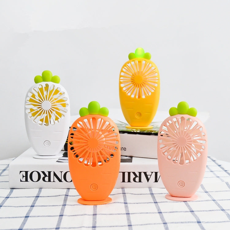 USB Charging Fan Creative Radish Night Light Pocket Mini Fan