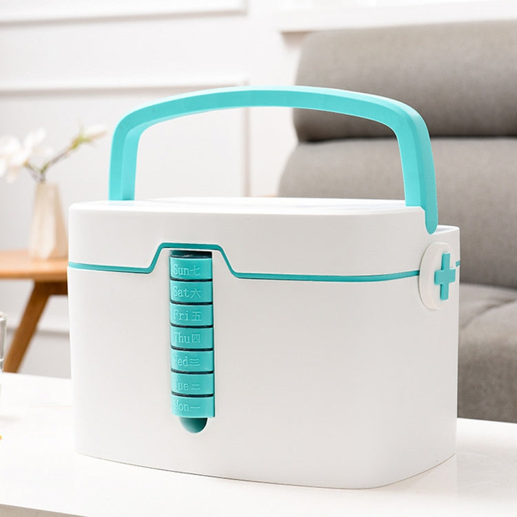 Household Medicine Medical Box Multi-layer Portable Medicine Storage Box, Size:  35x25x24cm