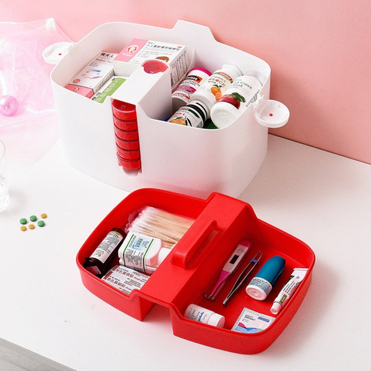 Household Medicine Medical Box Multi-layer Portable Medicine Storage Box, Size:  35x25x24cm