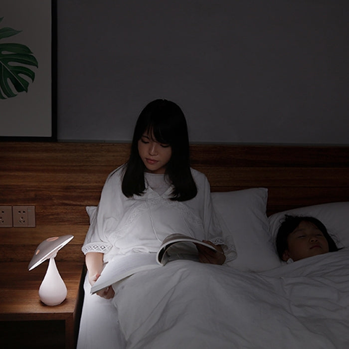 003 Energy Saving Timing Air Purifying Lamp Multifunctional Night Light Novelty Adjustable Mushroom Lamp USB Charging(White)
