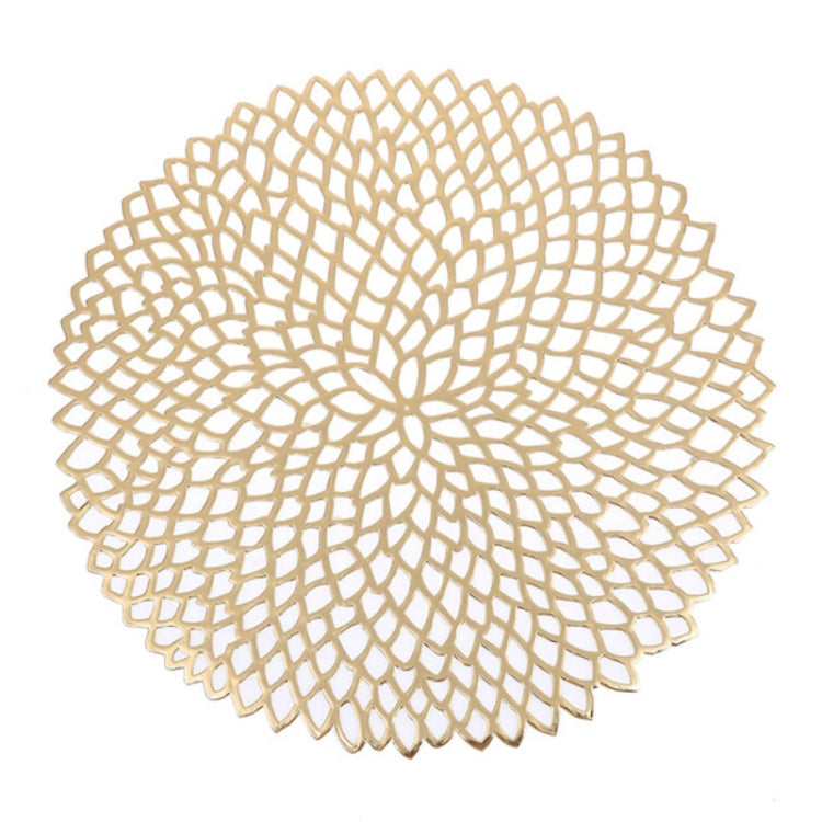 2 PCS Table Bowl Mats Home Decor Placemat For Dining Table PVC Plastic Hollow Insulation Round Baroque Mediterranean Coaster Pads