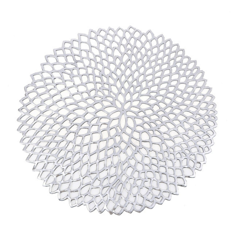 2 PCS Table Bowl Mats Home Decor Placemat For Dining Table PVC Plastic Hollow Insulation Round Baroque Mediterranean Coaster Pads