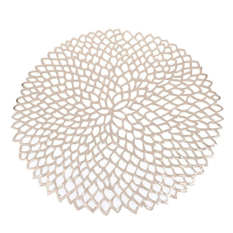 2 PCS Table Bowl Mats Home Decor Placemat For Dining Table PVC Plastic Hollow Insulation Round Baroque Mediterranean Coaster Pads