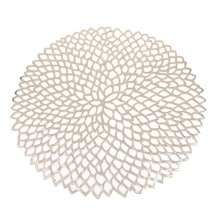 2 PCS Table Bowl Mats Home Decor Placemat For Dining Table PVC Plastic Hollow Insulation Round Baroque Mediterranean Coaster Pads