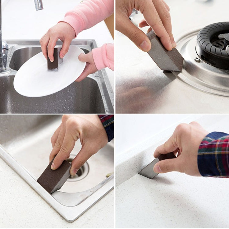 3 PCS Sponge Brush Aluminum Oxide Emery Sponge Clean Brush  Kitchen Cleaning Brush